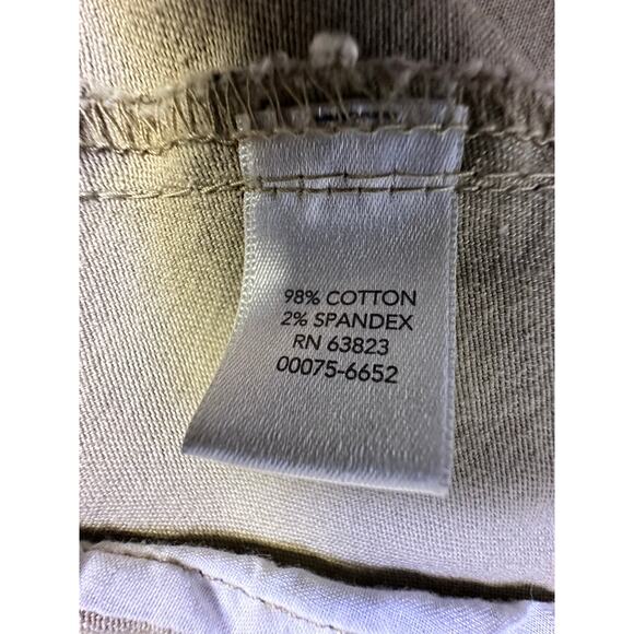 Christopher & Banks Khaki & Black Print Denim Jean Jacket Metal Rivet Buttons-M - Picture 14 of 16